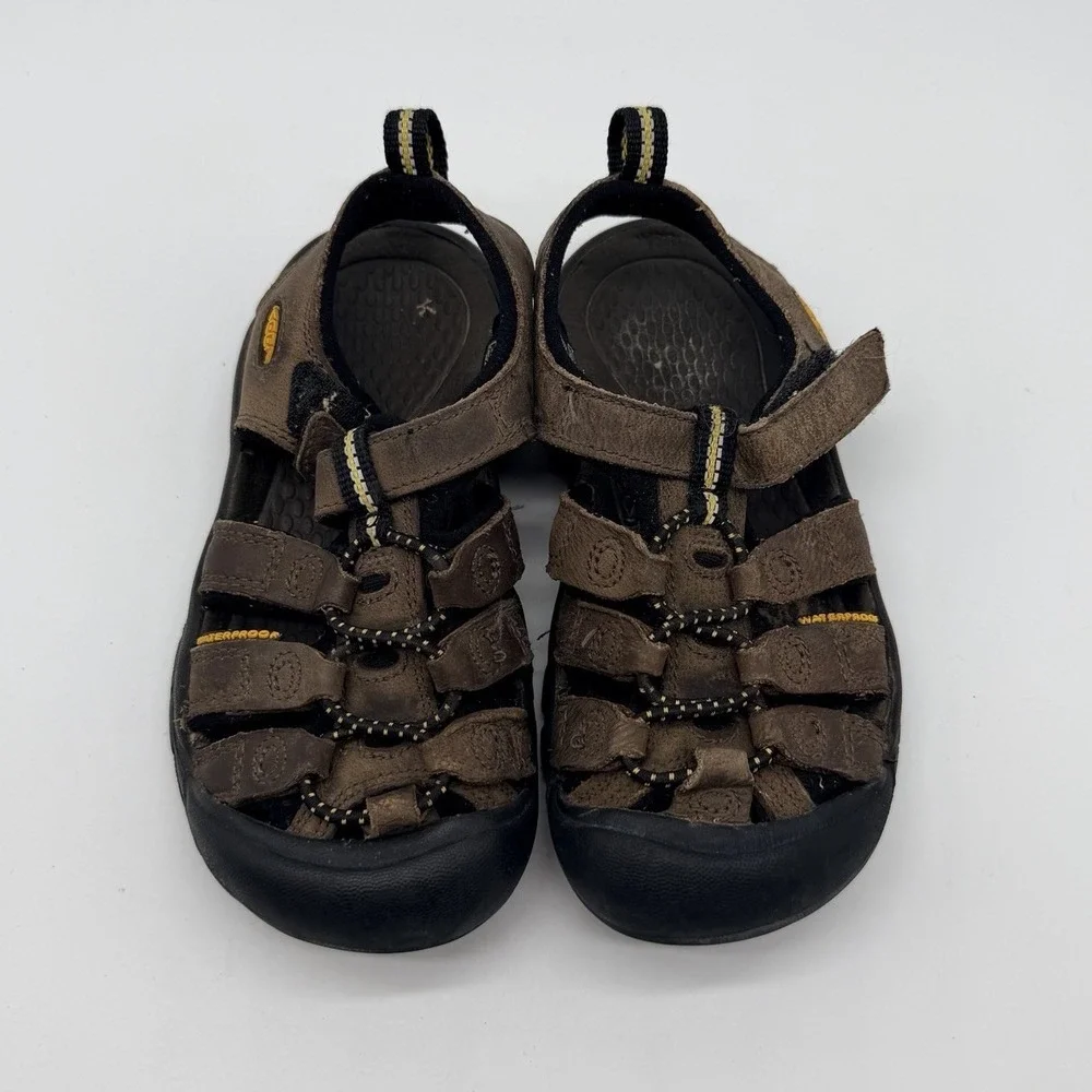 Keen‎ Shoes Kids Sz 11 Newport H2 Brown Leather Washable Waterproof Sandals